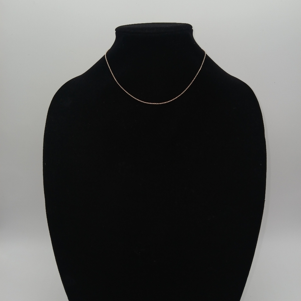 Sterling Silver Rope Necklace 2 grams 8" 1mm​​ - Picture 2 of 3